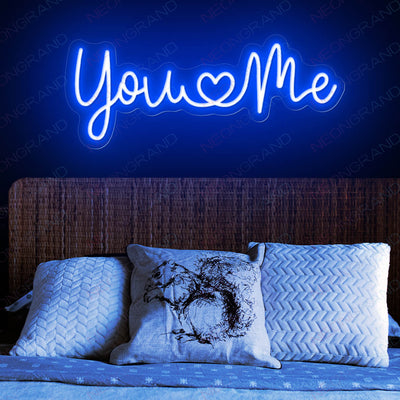 You And Me Neon Sign Love Led Light blue wm