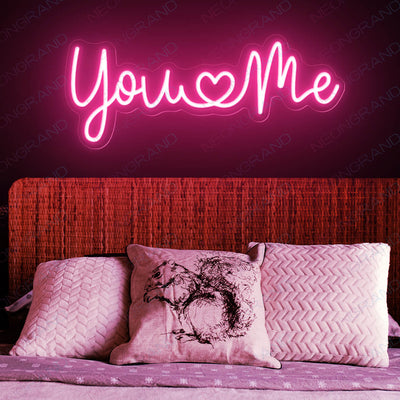 You And Me Neon Sign Love Led Light pink wm
