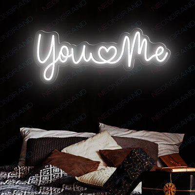 You And Me Neon Sign Love Led Light white wm