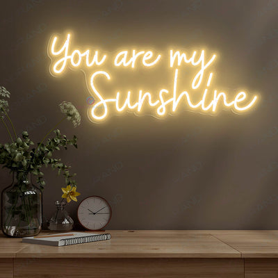 You Are My Sunshine Neon Sign Led Light gold yellow