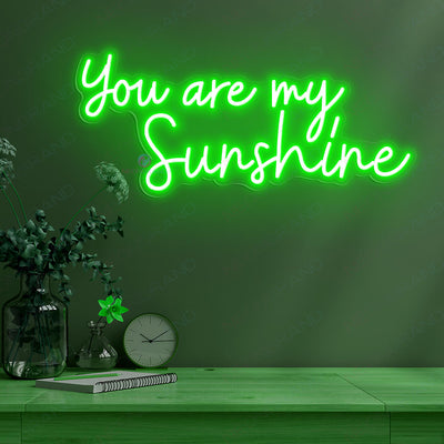 You Are My Sunshine Neon Sign Led Light green