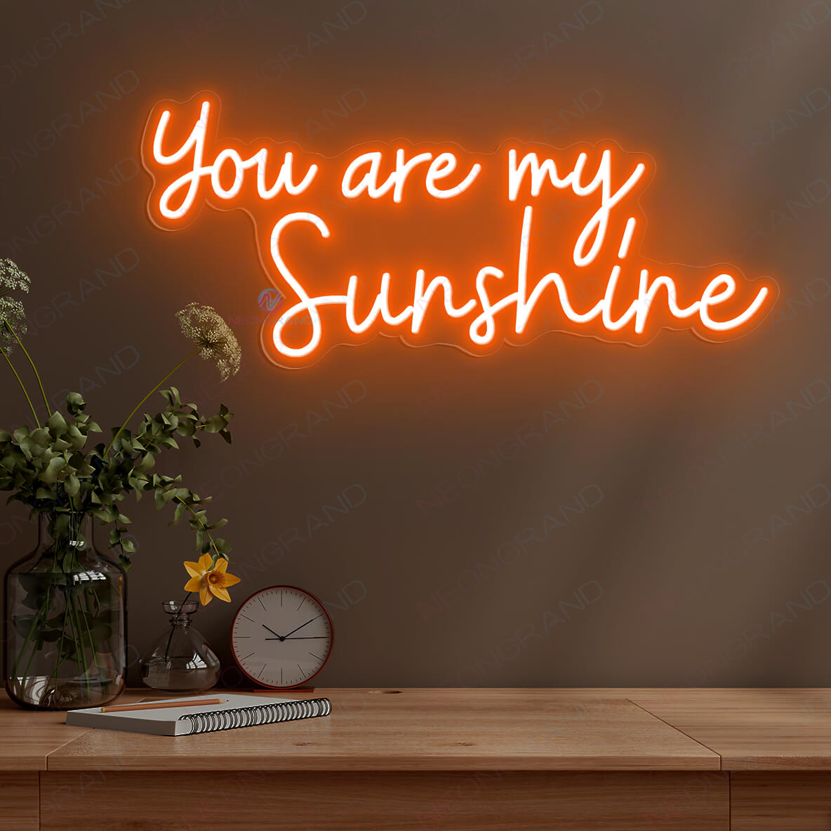 You Are My Sunshine Neon Sign Led Light orange1
