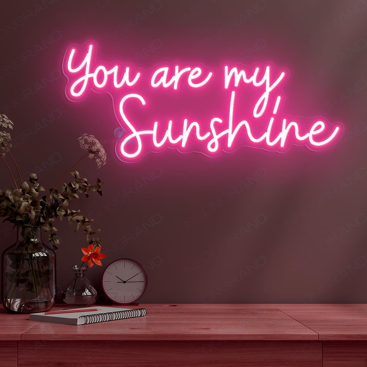 You Are My Sunshine Neon Sign Led Light pink1
