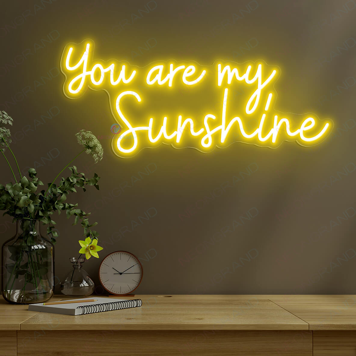 You Are My Sunshine Neon Sign Led Light yellow
