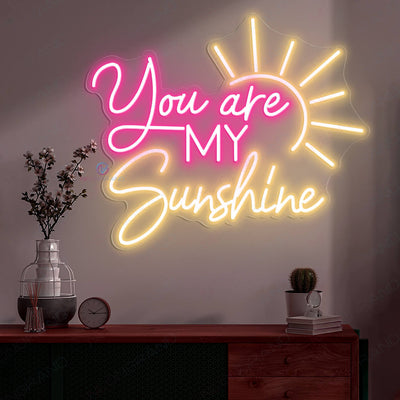 You Are My Sunshine Neon Sign Love Led Light pink