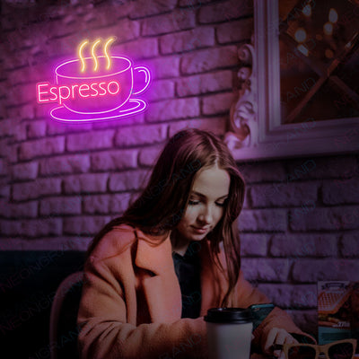 Espresso Neon Sign Coffee Led Light violet