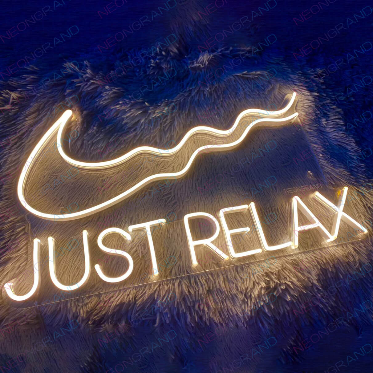 just relax neon sign wm gold yellow (1)