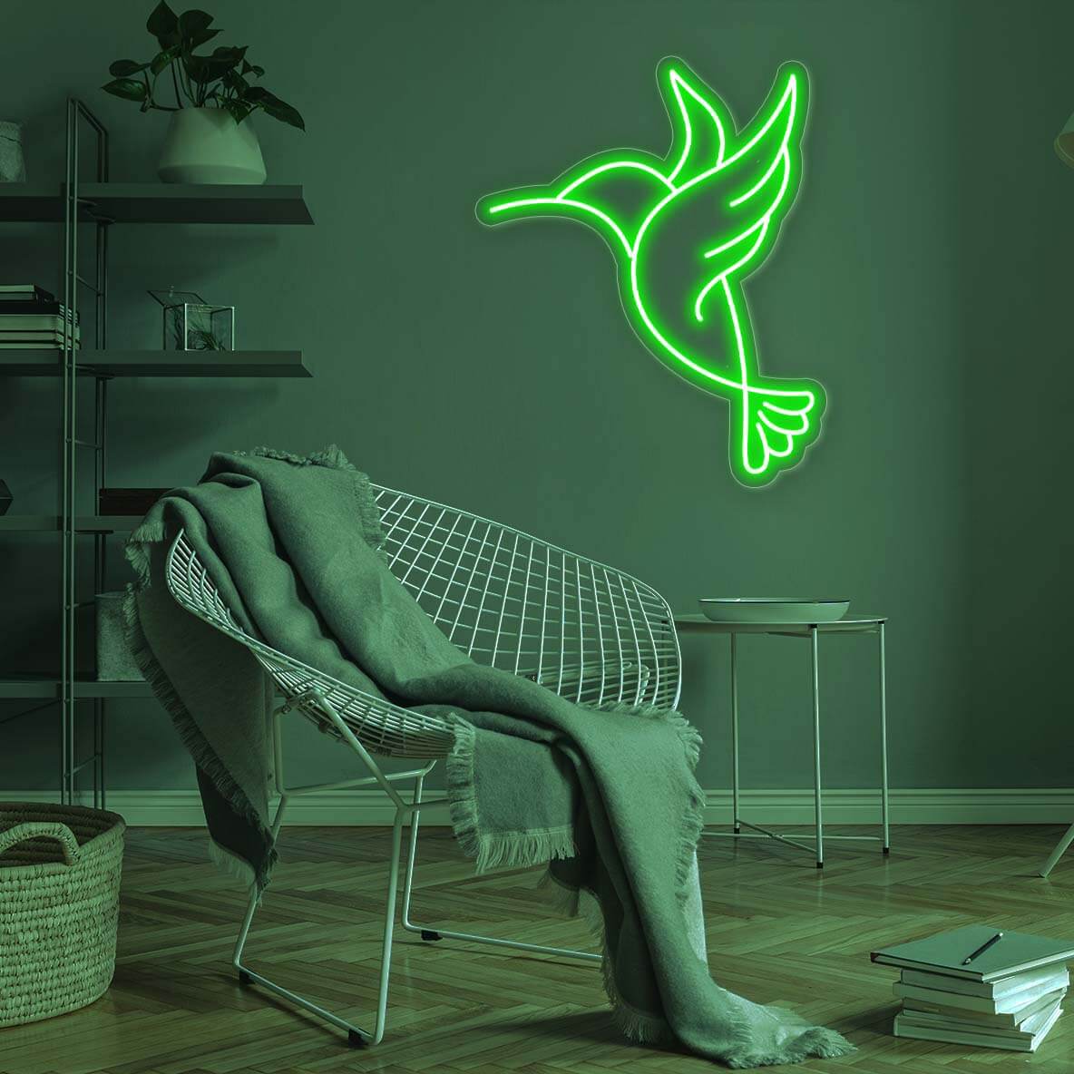 Bird Neon Sign Led Light, Hummingbird Neon Signs green