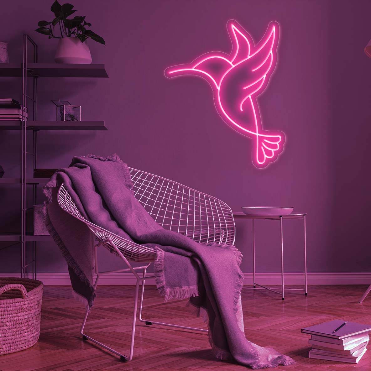 Bird Neon Sign Led Light, Hummingbird Neon Signs pink