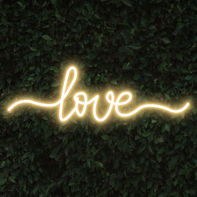 Love Neon Sign Led Light GoldYellow