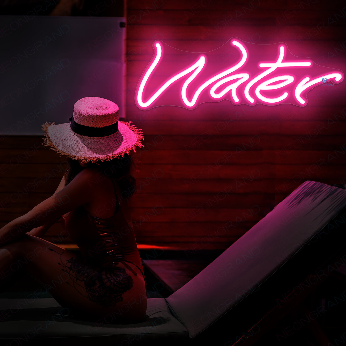 Water Neon Sign Led Light pink