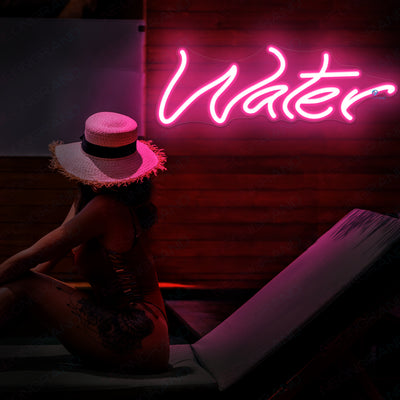 Water Neon Sign Led Light pink