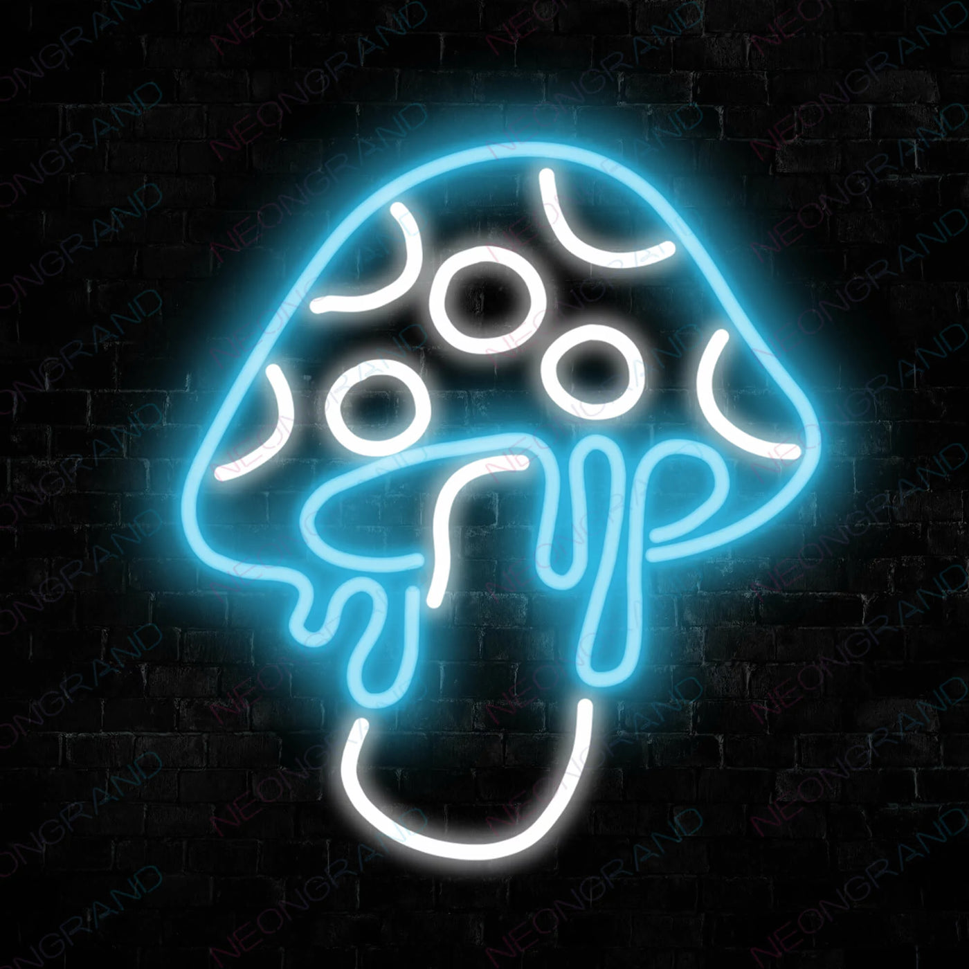 Funny Mushroom Neon Sign Led Light SkyBlue