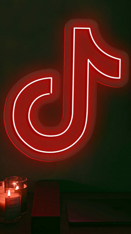 Neon Red Aesthetic Wallpapers For Your Home Screen tiktok logog