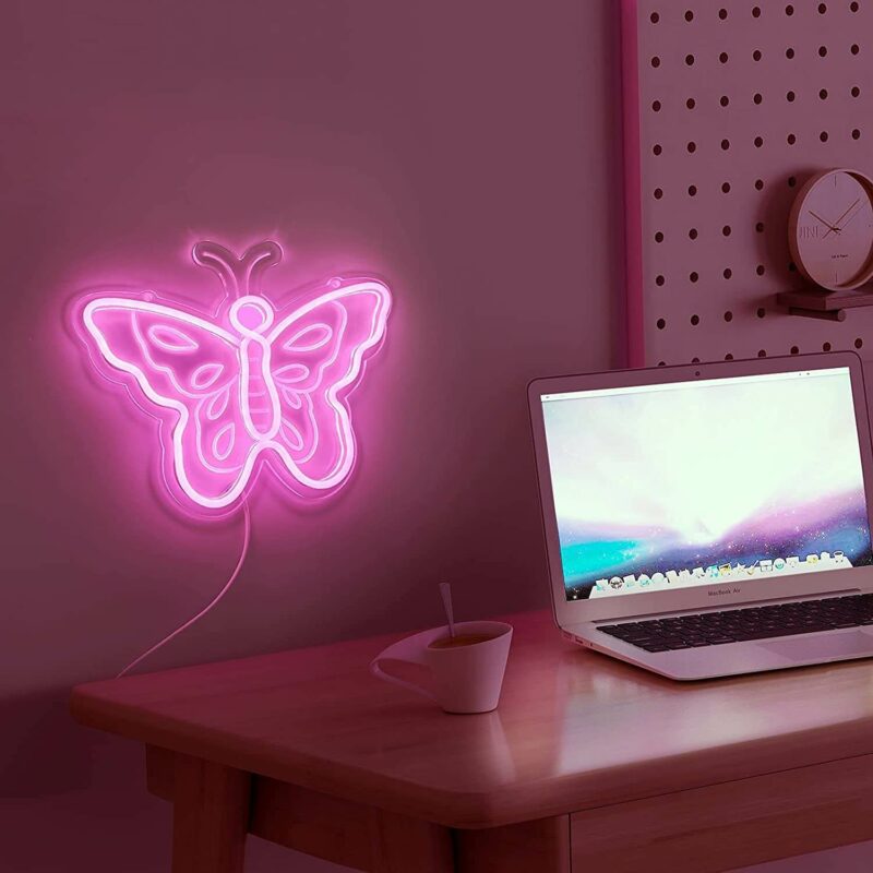 Use Neon Aesthetic Bedroom Signs To Be Trendy