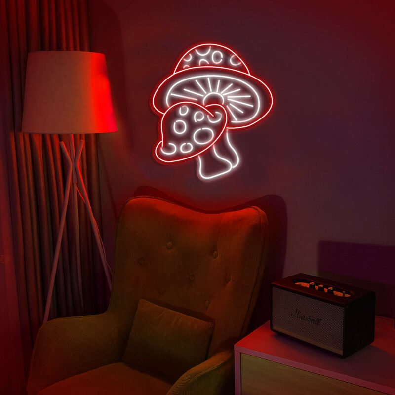 Two Mushroom Neon Sign Led Light