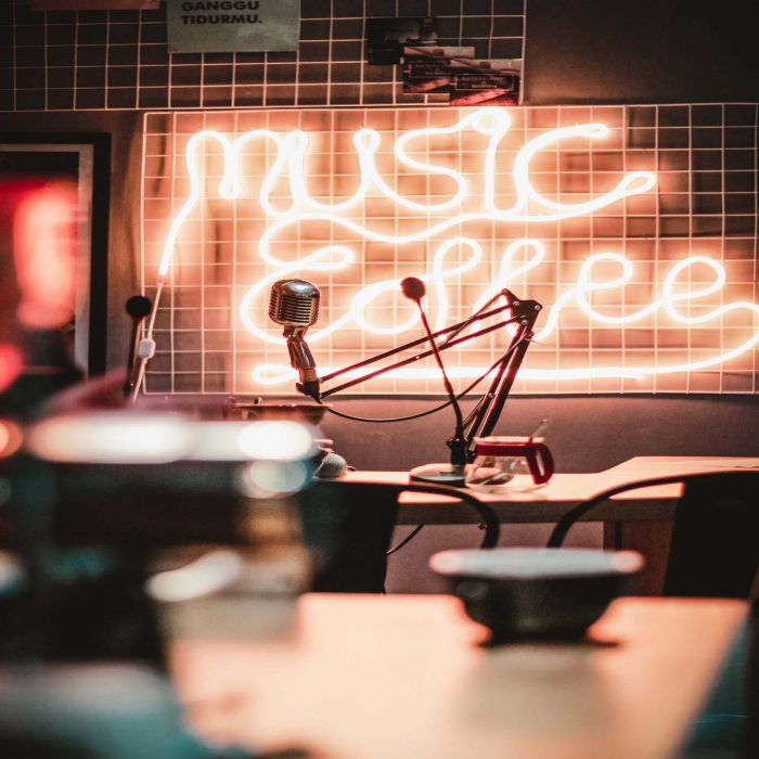 music coffee led neon sign