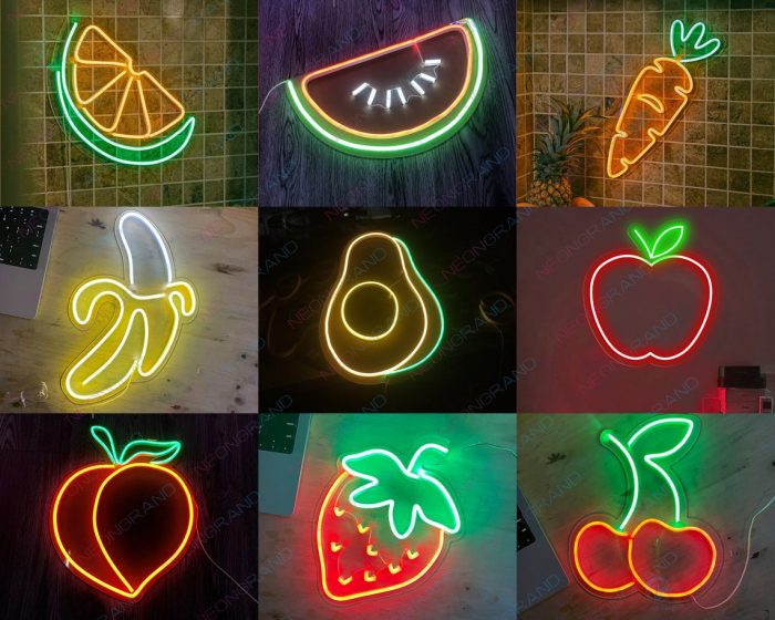 fruits neon light bar