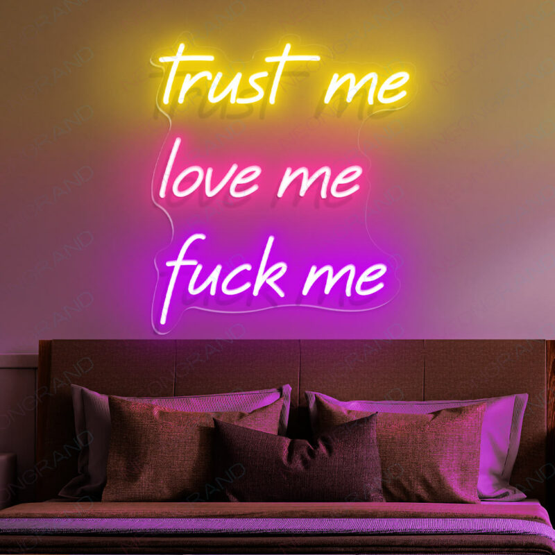 Trust Me Love Me Fuck Me Neon Sign Party Led Light pink1